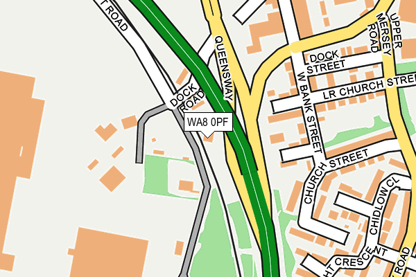 WA8 0PF map - OS OpenMap – Local (Ordnance Survey) WA8 0PF map - OS OpenMap – Local (Ordnance Survey)