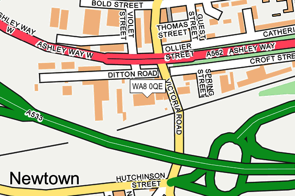 WA8 0QE map - OS OpenMap – Local (Ordnance Survey) WA8 0QE map - OS OpenMap – Local (Ordnance Survey)
