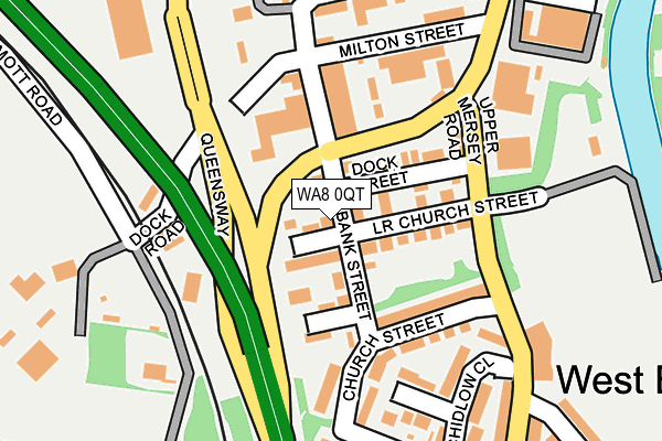 WA8 0QT map - OS OpenMap – Local (Ordnance Survey) WA8 0QT map - OS OpenMap – Local (Ordnance Survey)
