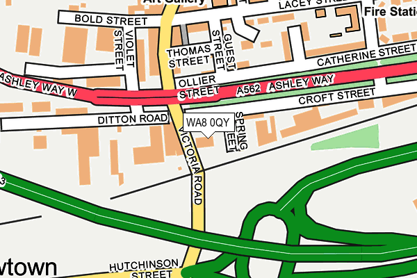 WA8 0QY map - OS OpenMap – Local (Ordnance Survey) WA8 0QY map - OS OpenMap – Local (Ordnance Survey)