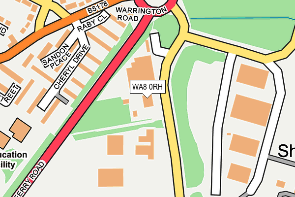 WA8 0RH map - OS OpenMap – Local (Ordnance Survey) WA8 0RH map - OS OpenMap – Local (Ordnance Survey)