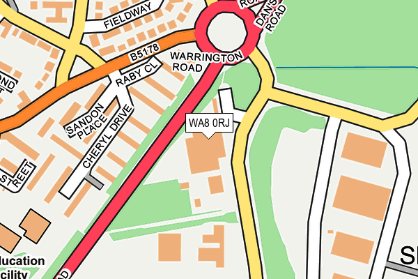 WA8 0RJ map - OS OpenMap – Local (Ordnance Survey) WA8 0RJ map - OS OpenMap – Local (Ordnance Survey)