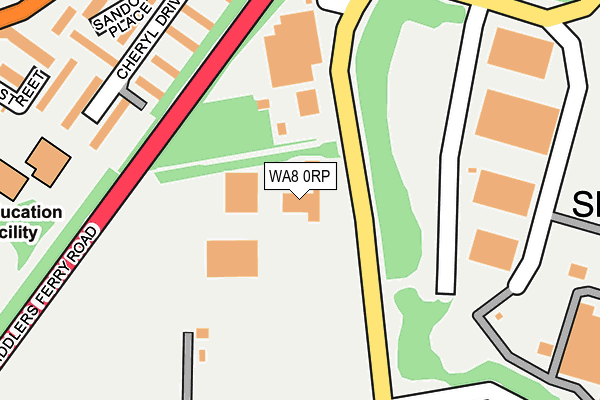 WA8 0RP map - OS OpenMap – Local (Ordnance Survey)