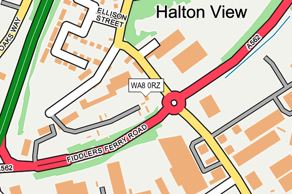 WA8 0RZ map - OS OpenMap – Local (Ordnance Survey) WA8 0RZ map - OS OpenMap – Local (Ordnance Survey)