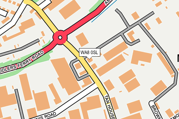WA8 0SL map - OS OpenMap – Local (Ordnance Survey) WA8 0SL map - OS OpenMap – Local (Ordnance Survey)