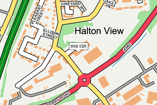 WA8 0SR map - OS OpenMap – Local (Ordnance Survey) WA8 0SR map - OS OpenMap – Local (Ordnance Survey)