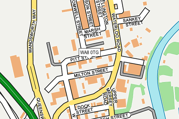 WA8 0TG map - OS OpenMap – Local (Ordnance Survey)