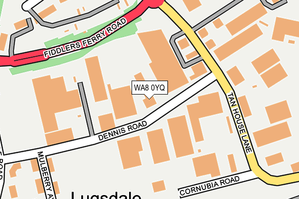 WA8 0YQ map - OS OpenMap – Local (Ordnance Survey) WA8 0YQ map - OS OpenMap – Local (Ordnance Survey)