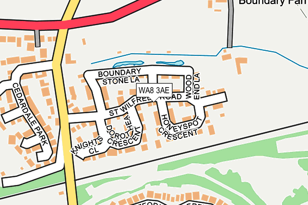 WA8 3AE map - OS OpenMap – Local (Ordnance Survey) WA8 3AE map - OS OpenMap – Local (Ordnance Survey)