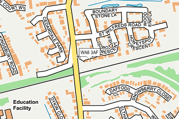 WA8 3AF map - OS OpenMap – Local (Ordnance Survey) WA8 3AF map - OS OpenMap – Local (Ordnance Survey)