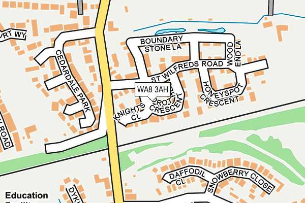 WA8 3AH map - OS OpenMap – Local (Ordnance Survey) WA8 3AH map - OS OpenMap – Local (Ordnance Survey)