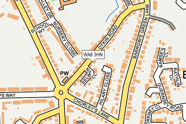 WA8 3HN map - OS OpenMap – Local (Ordnance Survey)