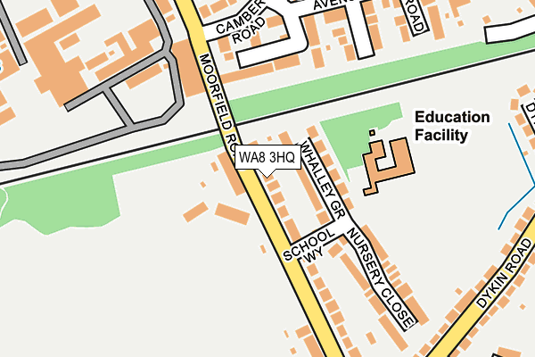 WA8 3HQ map - OS OpenMap – Local (Ordnance Survey) WA8 3HQ map - OS OpenMap – Local (Ordnance Survey)