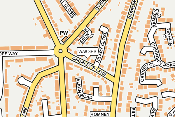 WA8 3HS map - OS OpenMap – Local (Ordnance Survey) WA8 3HS map - OS OpenMap – Local (Ordnance Survey)