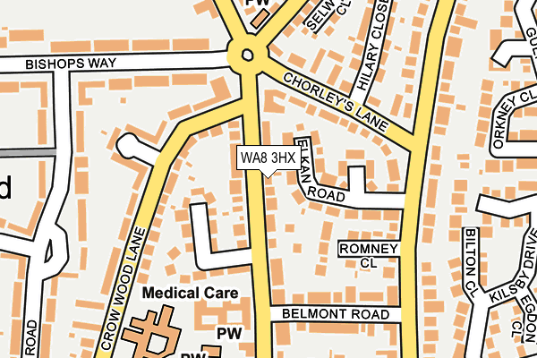 WA8 3HX map - OS OpenMap – Local (Ordnance Survey)