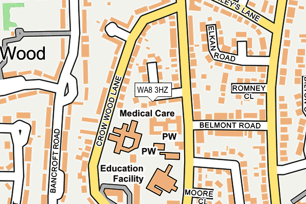 WA8 3HZ map - OS OpenMap – Local (Ordnance Survey) WA8 3HZ map - OS OpenMap – Local (Ordnance Survey)
