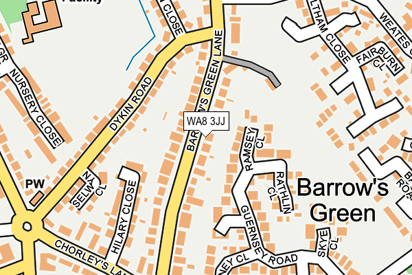 WA8 3JJ map - OS OpenMap – Local (Ordnance Survey) WA8 3JJ map - OS OpenMap – Local (Ordnance Survey)