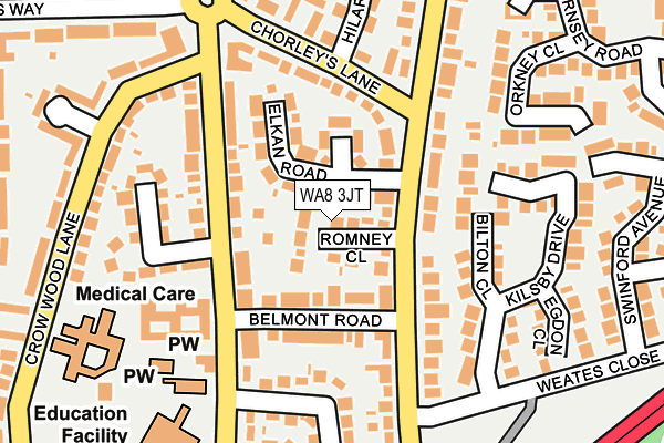 WA8 3JT map - OS OpenMap – Local (Ordnance Survey) WA8 3JT map - OS OpenMap – Local (Ordnance Survey)