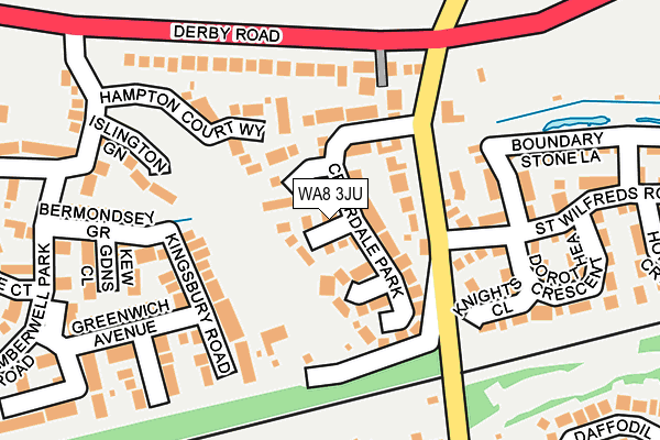WA8 3JU map - OS OpenMap – Local (Ordnance Survey) WA8 3JU map - OS OpenMap – Local (Ordnance Survey)