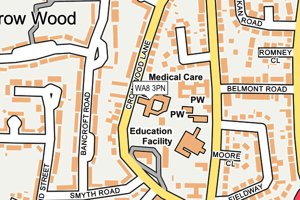 WA8 3PN map - OS OpenMap – Local (Ordnance Survey) WA8 3PN map - OS OpenMap – Local (Ordnance Survey)
