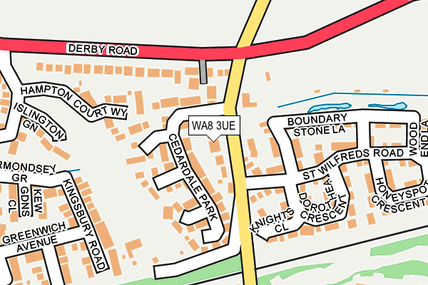WA8 3UE map - OS OpenMap – Local (Ordnance Survey) WA8 3UE map - OS OpenMap – Local (Ordnance Survey)