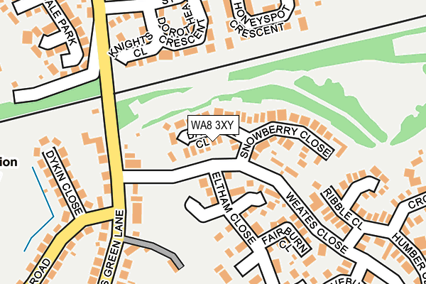 WA8 3XY map - OS OpenMap – Local (Ordnance Survey) WA8 3XY map - OS OpenMap – Local (Ordnance Survey)