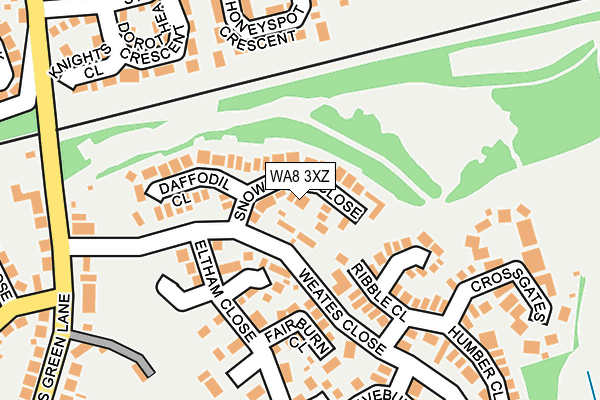 WA8 3XZ map - OS OpenMap – Local (Ordnance Survey) WA8 3XZ map - OS OpenMap – Local (Ordnance Survey)