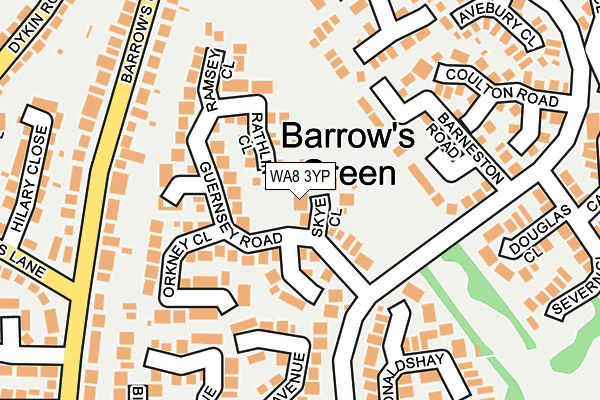 WA8 3YP map - OS OpenMap – Local (Ordnance Survey) WA8 3YP map - OS OpenMap – Local (Ordnance Survey)
