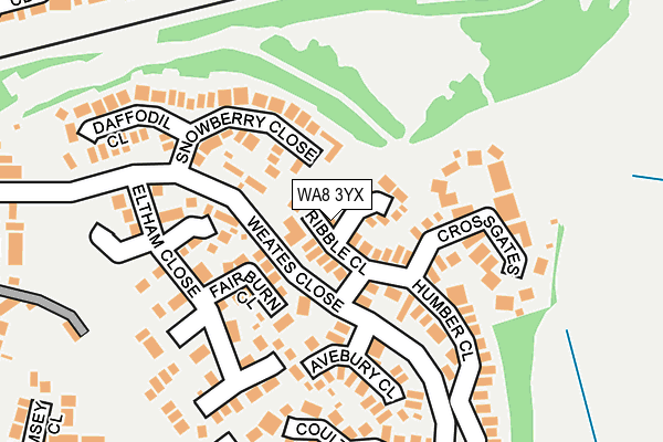 WA8 3YX map - OS OpenMap – Local (Ordnance Survey) WA8 3YX map - OS OpenMap – Local (Ordnance Survey)