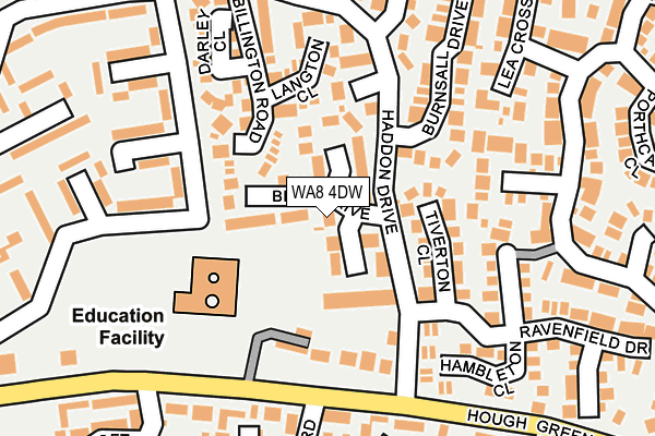 WA8 4DW map - OS OpenMap – Local (Ordnance Survey) WA8 4DW map - OS OpenMap – Local (Ordnance Survey)