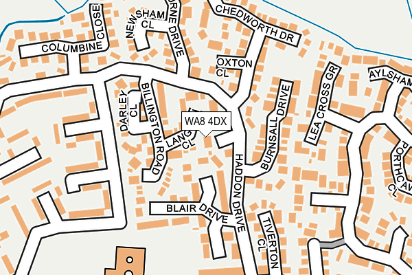 WA8 4DX map - OS OpenMap – Local (Ordnance Survey) WA8 4DX map - OS OpenMap – Local (Ordnance Survey)