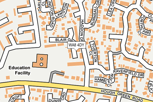 WA8 4DY map - OS OpenMap – Local (Ordnance Survey) WA8 4DY map - OS OpenMap – Local (Ordnance Survey)