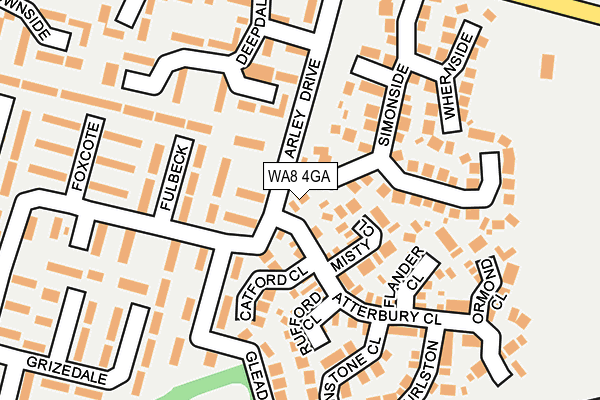 WA8 4GA map - OS OpenMap – Local (Ordnance Survey) WA8 4GA map - OS OpenMap – Local (Ordnance Survey)