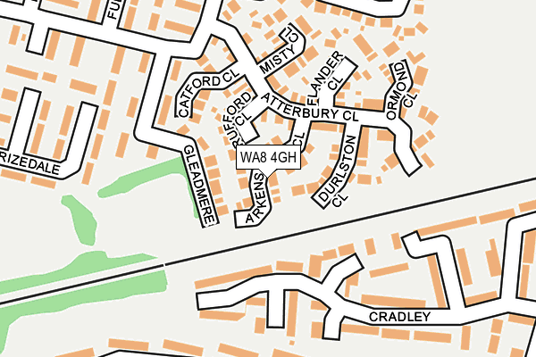 WA8 4GH map - OS OpenMap – Local (Ordnance Survey) WA8 4GH map - OS OpenMap – Local (Ordnance Survey)