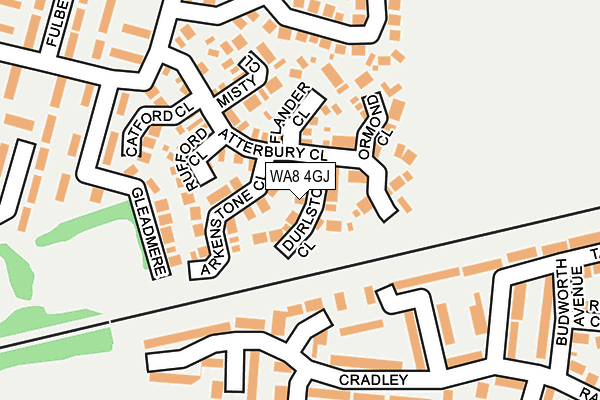 WA8 4GJ map - OS OpenMap – Local (Ordnance Survey) WA8 4GJ map - OS OpenMap – Local (Ordnance Survey)