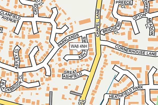 WA8 4NH map - OS OpenMap – Local (Ordnance Survey) WA8 4NH map - OS OpenMap – Local (Ordnance Survey)