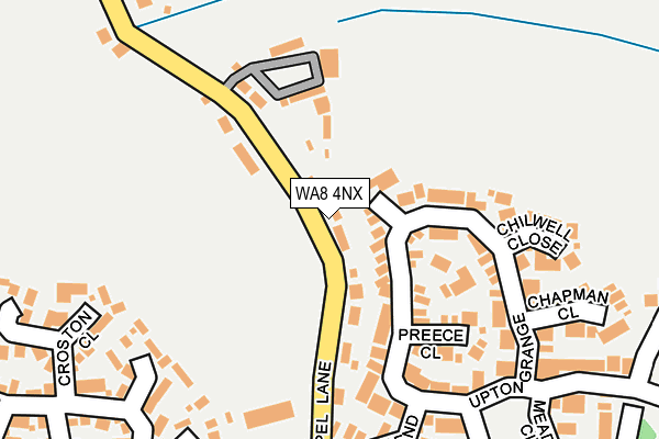WA8 4NX map - OS OpenMap – Local (Ordnance Survey) WA8 4NX map - OS OpenMap – Local (Ordnance Survey)