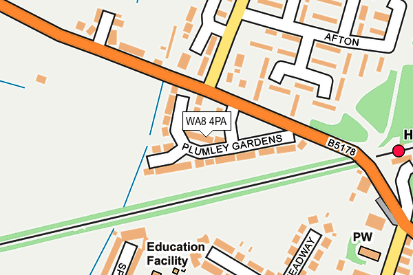 WA8 4PA map - OS OpenMap – Local (Ordnance Survey) WA8 4PA map - OS OpenMap – Local (Ordnance Survey)