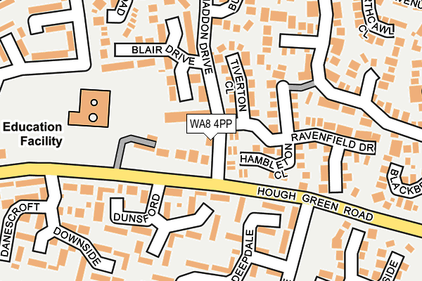 WA8 4PP map - OS OpenMap – Local (Ordnance Survey) WA8 4PP map - OS OpenMap – Local (Ordnance Survey)