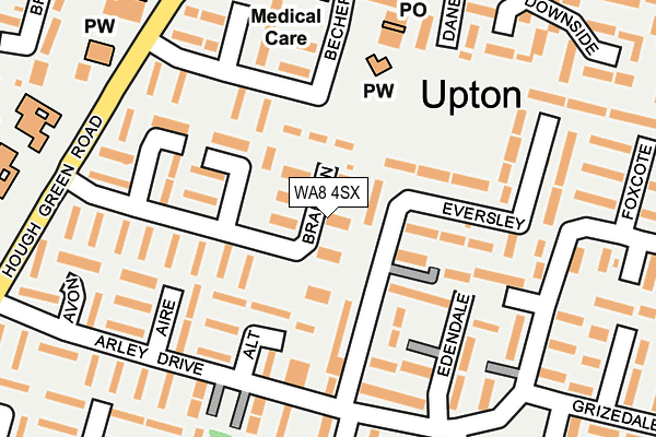 WA8 4SX map - OS OpenMap – Local (Ordnance Survey) WA8 4SX map - OS OpenMap – Local (Ordnance Survey)