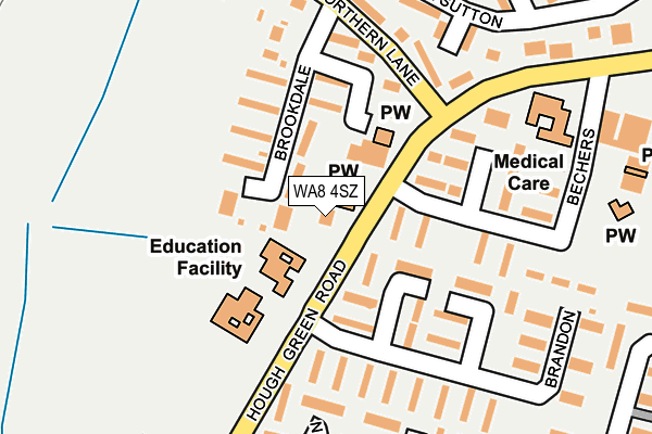 WA8 4SZ map - OS OpenMap – Local (Ordnance Survey) WA8 4SZ map - OS OpenMap – Local (Ordnance Survey)