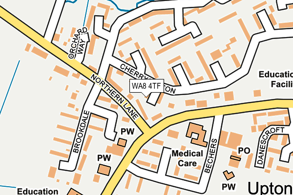 WA8 4TF map - OS OpenMap – Local (Ordnance Survey) WA8 4TF map - OS OpenMap – Local (Ordnance Survey)