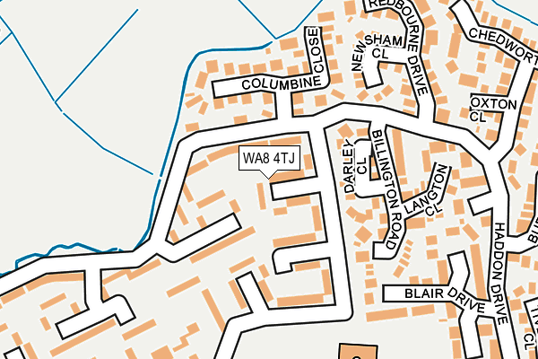 WA8 4TJ map - OS OpenMap – Local (Ordnance Survey) WA8 4TJ map - OS OpenMap – Local (Ordnance Survey)