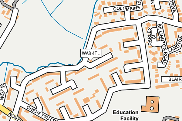 WA8 4TL map - OS OpenMap – Local (Ordnance Survey) WA8 4TL map - OS OpenMap – Local (Ordnance Survey)
