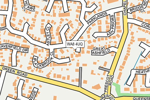 WA8 4UQ map - OS OpenMap – Local (Ordnance Survey) WA8 4UQ map - OS OpenMap – Local (Ordnance Survey)