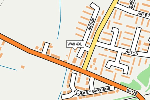 WA8 4XL map - OS OpenMap – Local (Ordnance Survey) WA8 4XL map - OS OpenMap – Local (Ordnance Survey)