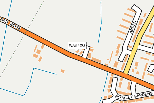 WA8 4XQ map - OS OpenMap – Local (Ordnance Survey) WA8 4XQ map - OS OpenMap – Local (Ordnance Survey)