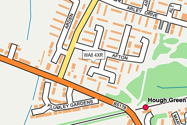 WA8 4XR map - OS OpenMap – Local (Ordnance Survey)