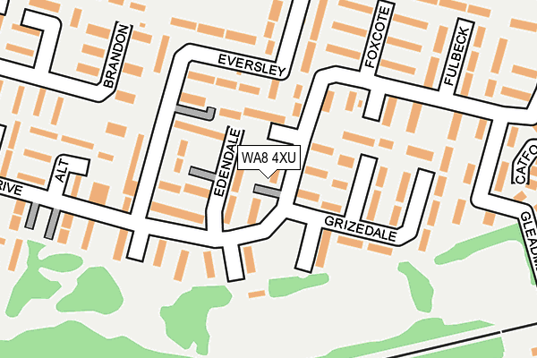 WA8 4XU map - OS OpenMap – Local (Ordnance Survey)