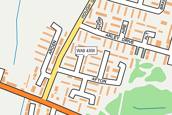 WA8 4XW map - OS OpenMap – Local (Ordnance Survey) WA8 4XW map - OS OpenMap – Local (Ordnance Survey)